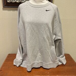 Nike Dri-Fit Hi/Low Sweatshirt - Size L - Color is a tanish/gray